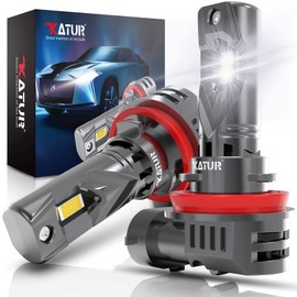 KATUR Bombilla H11 LED Canbus 20000LM, 400% Luminosidad 6000K Blanca Xenon Bombillas LED H8 H9 de Faros Plug & Play 1:1 Tamaño de Reemplazo de Halógena (2 Piezas)