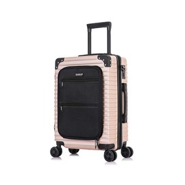DUKAP TOUR Luggage with Integrated USB Port and Spinner Wheel | Spacious Travel Suitcase with TSA Lock and Ergonomic GEL Handle | 20 Inch Carry-On Hardside Luggage | Champagne