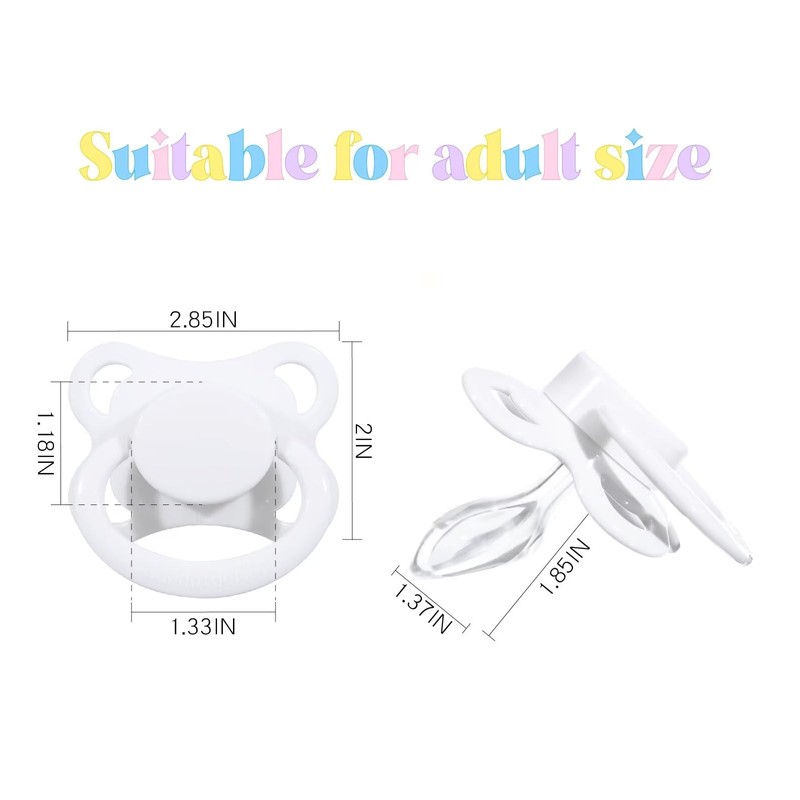 Landofgenie Large Teat Shield Dummy for Adults White