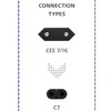 Hama Power cable, Euro plug to 2-pin socket (double groove),