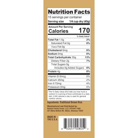 Ralston Family Farms Traditional Brown Rice, 24 oz Carton: 6 Pack, American Grown, Non-GMO, Naturally Gluten Free