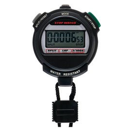 [クレファー]CREPHA デジタルストップウォッチ 3気圧防水 カウントダウン計測 ブラック TEV-4013-BK