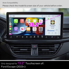 INNOSURE [Anti Glare] Premium Tempered Glass Screen Protector for Ford Escape (2023/2024/2025) ST-Line Select/Platinum/ST-Line Elite 13.2 Inch Touchscreen [9H] [Anti Fingerprint] (Matte)