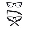 GLINDAR Cat Eye Blue Light Locking Glasses Vintage Narrow Square
