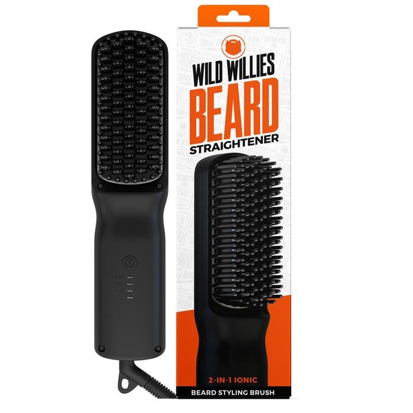 Beard Straightener for Men by Wild Willies - 2-in-1 Heated