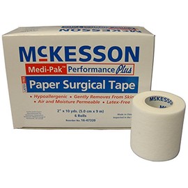 McKesson 16-47320 Medi-Pak Performance Plus Paper Surgical Tape, 2" Width, 10 yd. Length, 2" Width, 360" Length (Pack of 72)