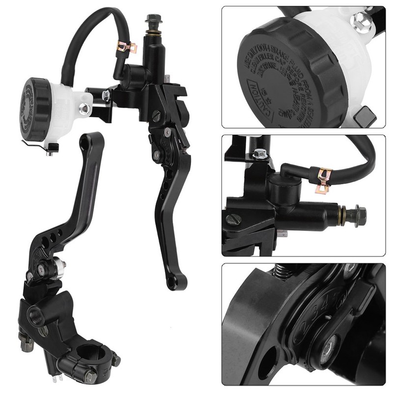 Qiilu Handlebar Motorcycle 22mm, Clutch Levers Brake Master Cylinder Universal