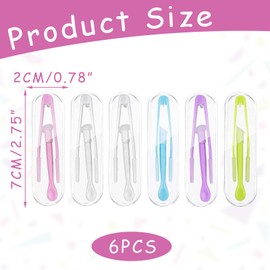 Kontaktlinsen Einsetzhilfe,6 Stück Kontaktlinsen Pinzetten,Kontaktlinsen Entfernen,Kontaktlinsen Inserter Remover,Kontaktlinsen Entferner Weiche Linsen mit Saugnapf Bunte Contact Lens Tweezers