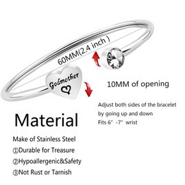 BNQL Godmother Bracelet - Baptism & Proposal Gifts (cuff)