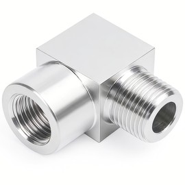 Lophtnix 304 Stainless Steel Square 90 Degree Street Elbow Pipe Fitting 3/8" NPT Female x 3/8" NPT Male,1pc