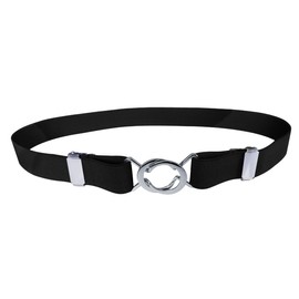 KASSAI 8 Shaped Adjustable Rubber Belt, 1.0 inch (2.5 cm), Adjustable Skirt Length, Women's, Inspected in Japan, Black