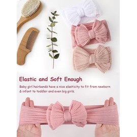 AQOKKA Baby Bows Headbands Nylon Baby Girl Headbands Newborn Hairbands Toddler Hair Accessories for Girls Infant Kids