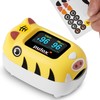 PULOX Pulox PO-230 in Gelb, Pulsoximeter für Kinder, mit Klebemuster,