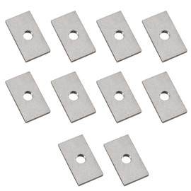 Tuercas cuadradas M6 304 rectangulares de acero inoxidable para maquinaria muebles conector 0.787x0.591x0.197 in (paquete de 10)