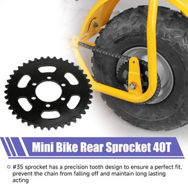 CILOYU 35 Chain Mini Bike Rear Sprocket 40T Compatible with Coleman CT100U CC100X Baja DB30 Predator 79cc 97cc 100cc Motovox MBX10 MBX11 Mega Moto MM-B80 105cc Powersports Parts