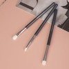 Makeup Brushes Set, 3 Pieces, Black and Silver