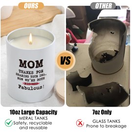 Mom Gifts Mothers Day from Daughter Son, 10OZ Funny Mom Candle Birthday Gifts for Moms, Best Moms Ever Gift, Thanks for Sharing Your DNA, Lavender Scented Soy Candle