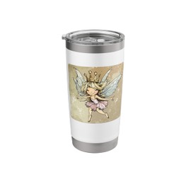 Cool Crowned Fairy Costume for Wings Lovers Stainless Steel Insulated Tumbler