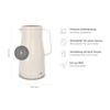 alfi Studio Tea Insulated Jug 1.0 L White, Double-Walled Stainless