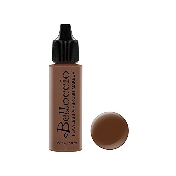 Belloccio's Professional Cosmetic Airbrush Makeup Foundation 1/2oz Bottle: Espresso- Dark with Red Undertones