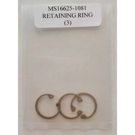 MS16625-1081 Retaining Ring 29/32" O.D. Internal Plated Steel - Lot of 3