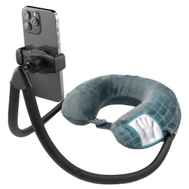ENCASED Neck Pillow Phone Holder- Magnetic Gooseneck Arm for Laying in Bed/Car/Couch/or Travel - Comfortable Memory Foam for Kids and Adults