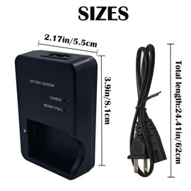 CB-2LH CB-2LHT NB-13L Battery Charger Compatible with Canon G7X G7X Mark II III G1X G1 X Mark III G5X G5X Mark II G9X G9X Mark II SX620 SX720 SX730 SX740 HS Digital Camera