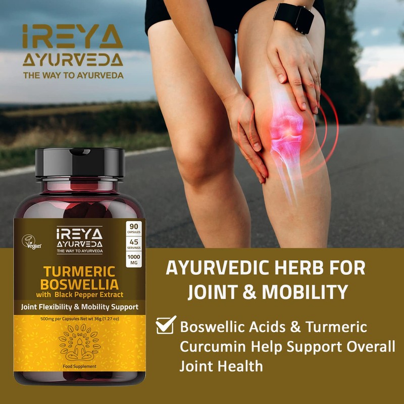 Turmeric Boswellia Extract 1000mg - Joint & Mobility Support Digestive