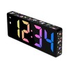 Bornore Digital Alarm Clock LED Rainbow for Bedroom with Mirror