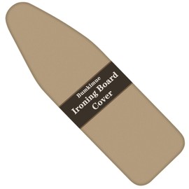 Bumkimue Ironing Board Cover and Pad, Standard Size 15x54, Thickening Padding, Elastic Edge, Resist Scorching and Staining, Adjustable Fastener, Heavy Duty Padded Iron Board Cover (Brown)