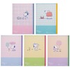Sunstar Stationery S2637618 Snoopy Campus Notebook, Dot, A-Ruled, 5 Books