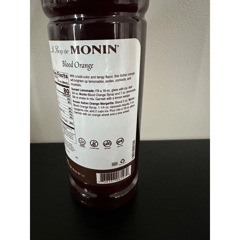 LE SIROP DE MONIN BLOOD ORANGE SYRUP UNOPENED BRAND NEW