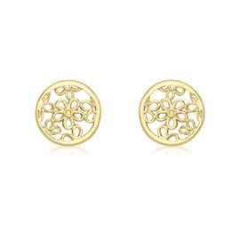 Carissima 9ct Yellow Gold Flower Stud Earrings