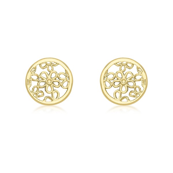 Carissima 9ct Yellow Gold Flower Stud Earrings