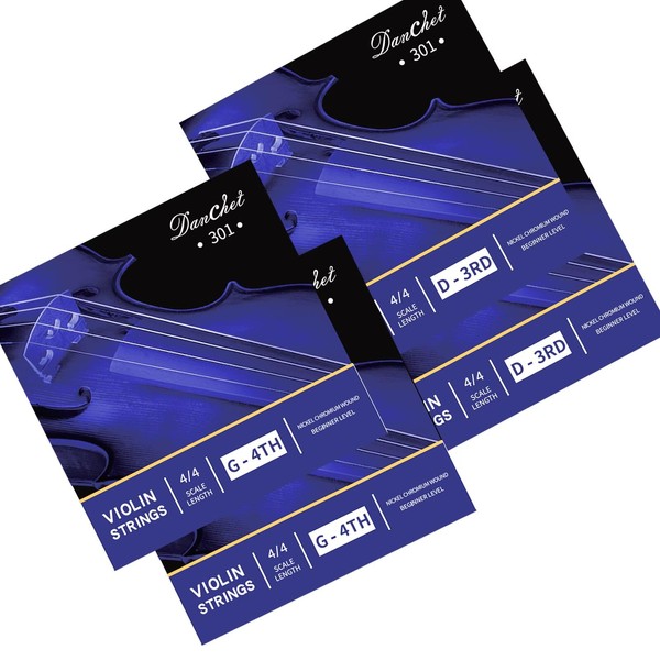 Danchet Cuerdas para violín 4/4 D3. 2 piezas y G4.