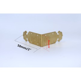 FGen 10pcs Chinese Antique Copper Edge, Table Guards Right Angle Wooden Jewelry Box Photo Frame Accessories Copper Corner Pieces, Brass Color