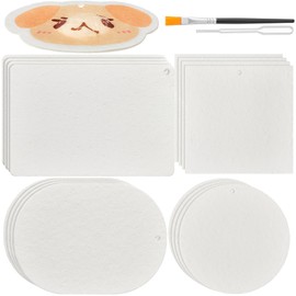 Humyoun 20 Pcs Magic Foam Texture Paper 4 Shapes White Foam Paper Puffy Texture Paper Foam Texture Blank Painting Paper for Acrylics Painting DIY Art and Craft Supplies