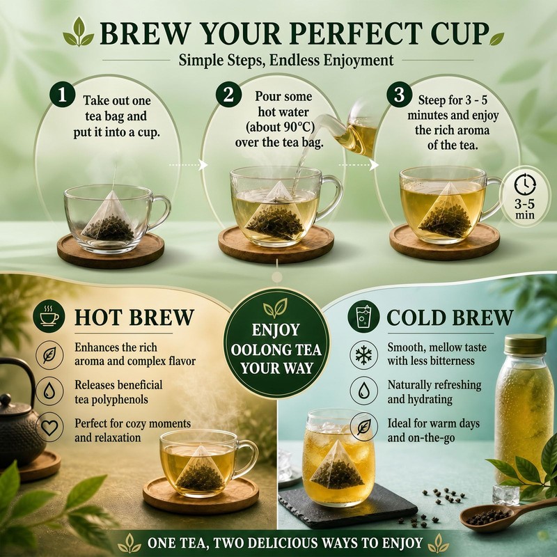 Niceen Oolong Tea Bags, 4g*30 Tea Bags, Selected Whole Leaf