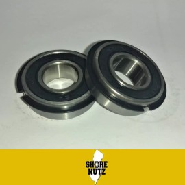 SHORENUTZ (2) 1641 2RSNR SNAP RING SEALED BALL BEARING 1 X 2  X 9/16 WIDE FREE SHIPPING