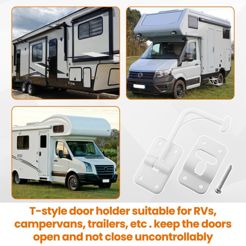 TNITRIB RV T-Style 90 Degree Door Holder Catch Compatible with
