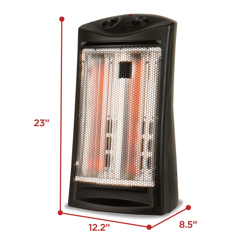 BLACK+DECKER Infrared Radiant Quartz Tower Heater, 1500W Space Heater with