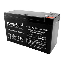 Verizon FiOS PX12072-HG 12v 7.5ah SLA Sealed Lead Acid Genuine Powerstar AGM Rechargeable Battery (W/F-2 Adapter)