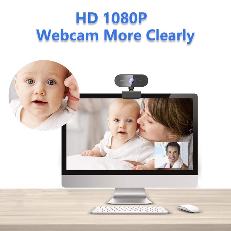 Webcam for PC with Microphone, HD 1080P Streaming Web Cam