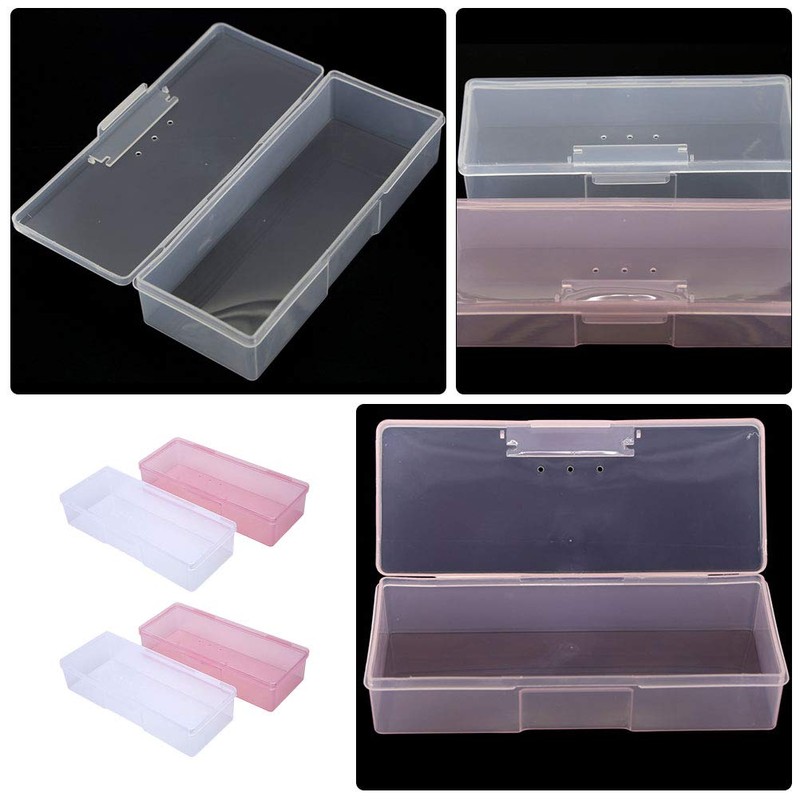 4pcs Manicure Tool Storage Case Nail Art Pens Nail Brush