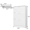 WOODTIME Shoe Storage Cabinet with 3 Flip Drawers, Hidden Narrow