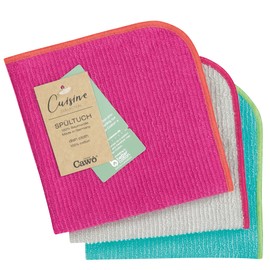 Cawö Trio 550 Dish Cloths Pink / Turquoise - 21