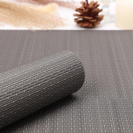 Myir JUN Table Runner, Washable Table Runner Roll Table Ribbon Table Decorations for Birthday Wedding, Party, Home Outdoor and Restaurants 12" x 94" (Dark Gray)