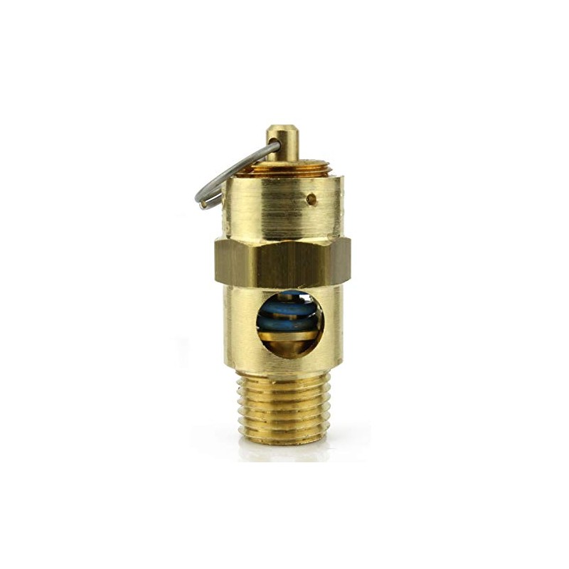 New 1/4" ASME Brass Safety relief Valve 75 PSI American