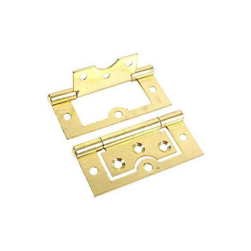 Brass Plated Hinges Door Flush Hinges 75mm/3-Inch Heavy Duty Hurl