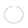 Waitsoul Silver Bracelet for Men 2mm Diamond-Cut Rope Chain Bracelet